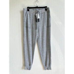 Gibson Look women's Jogger Brushed Striped Knit with pocket Size L in grey